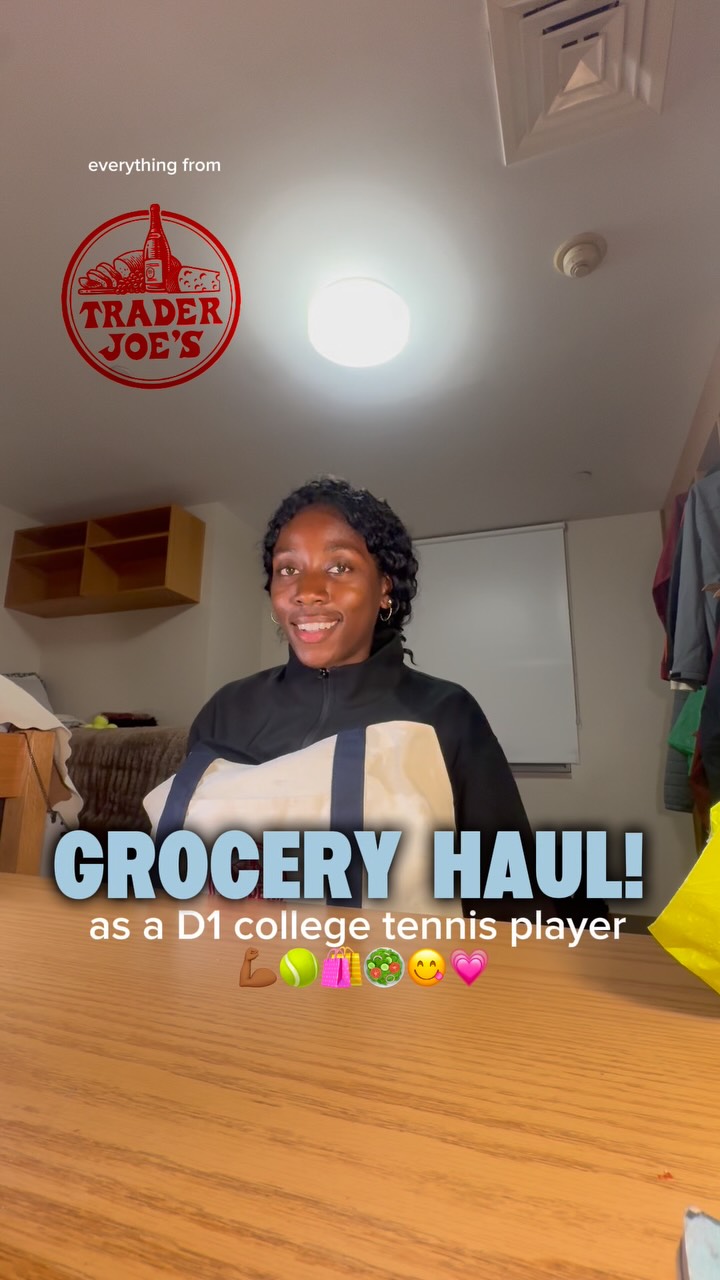(MINI) GROCERY HAUL AS A D1 TENNIS PLAYER (in 45 seconds) trade...